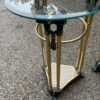 1970' Pair of Patinated Bronze And Gilt Metal Gueridons In The Taste Of Weisweiler - Image 4