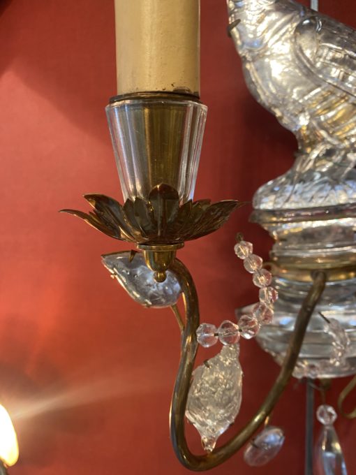 1970 ‘Pair Of Wall Lamps Maison Bagués With Parrot One Arm of Light Conical Binet - Image 8