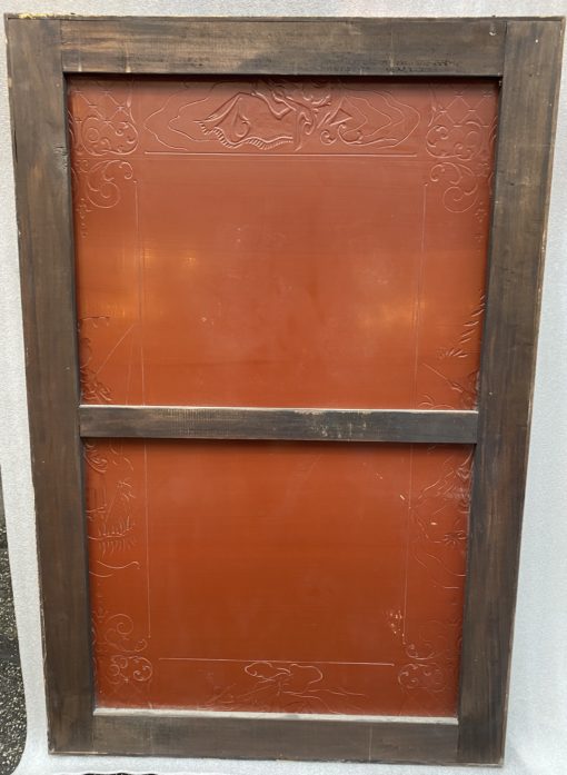 1960/70  Mirror Eglomise Chinese Decor And Gilted Frame in Taste of Pansard - Image 7