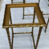 1970 'Maison Baguès or Charles or Jansen Coffee Table In Gilt Bronze And Its 4 Tables - Image 15