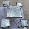 1970 'Maison Baguès or Charles or Jansen Coffee Table In Gilt Bronze And Its 4 Tables - Image 12