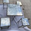 1970 'Maison Baguès or Charles or Jansen Coffee Table In Gilt Bronze And Its 4 Tables - Image 11
