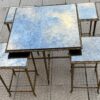 1970 'Maison Baguès or Charles or Jansen Coffee Table In Gilt Bronze And Its 4 Tables