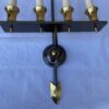 1970′ Paire d’Appliques Bronze Double Patine Style Directoire Maison Jansen Ou Wilkinson H  104 X 48 cm – Image 9