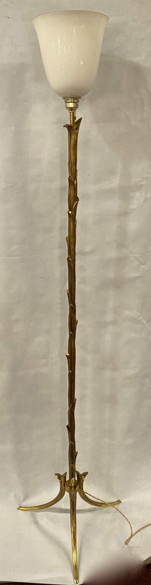 1970' Lampadaire en Bronze Doré Maison Charles Ou Agostini Modèle Palmier