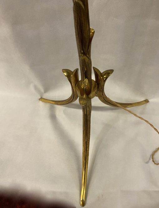 1970' Lampadaire en Bronze Doré Maison Charles Ou Agostini Modèle Palmier – Image 5