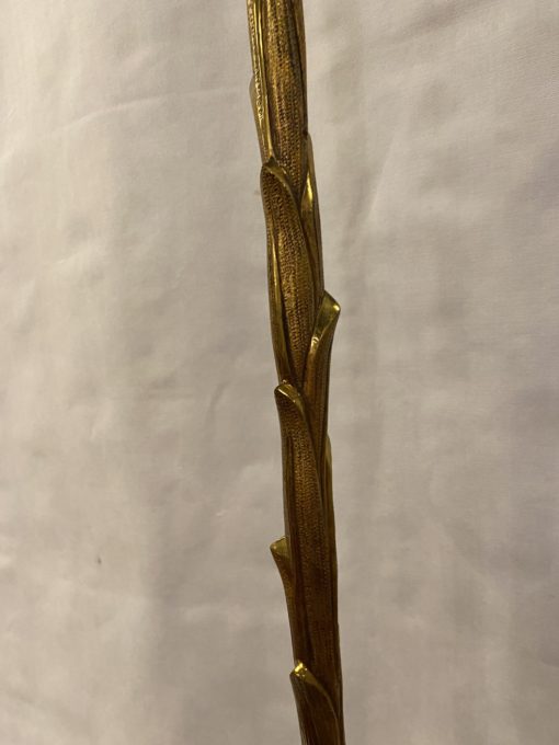 1970' Lampadaire en Bronze Doré Maison Charles Ou Agostini Modèle Palmier – Image 4