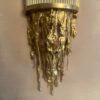 1970 'Pair Of Wall Lights In Gilt Bronze And Glass Tubes By Victor Boeltz Decor Stalagmites And Stalagtites H 103 cm - Image 9