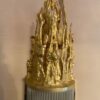 1970 'Pair Of Wall Lights In Gilt Bronze And Glass Tubes By Victor Boeltz Decor Stalagmites And Stalagtites H 103 cm - Image 8