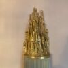 1970 'Pair Of Wall Lights In Gilt Bronze And Glass Tubes By Victor Boeltz Decor Stalagmites And Stalagtites H 103 cm - Image 7