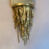 1970 'Pair Of Wall Lights In Gilt Bronze And Glass Tubes By Victor Boeltz Decor Stalagmites And Stalagtites H 103 cm - Image 6