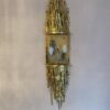 1970 'Pair Of Wall Lights In Gilt Bronze And Glass Tubes By Victor Boeltz Decor Stalagmites And Stalagtites H 103 cm - Image 5