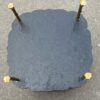1950/70′ Guéridon Maison Baguès Décor Bambou en Bronze Doré Avec Plateaux Laque de Chine Vert/Bleu Et Or 40X40 H59Cm – Image 13