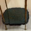 1950/70′ Guéridon Maison Baguès Décor Bambou en Bronze Doré Avec Plateaux Laque de Chine Vert/Bleu Et Or 40X40 H59Cm – Image 6