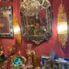 1970 'Pair Of Wall Lights In Gilt Bronze And Glass Tubes By Victor Boeltz Decor Stalagmites And Stalagtites H 103 cm