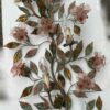 1970′ Applique en Métal Peint Et Fleurs En Cristal de Murano H 107 X 40 cm – Image 8