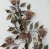 1970′ Applique en Métal Peint Et Fleurs En Cristal de Murano H 107 X 40 cm – Image 6