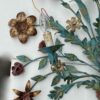 1970′ Applique en Métal Peint à Décor de Gerbe De Fleurs H 85 X 80 cm – Image 7