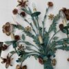 1970′ Applique en Métal Peint à Décor de Gerbe De Fleurs H 85 X 80 cm – Image 3