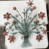 1970′ Applique en Métal Peint à Décor de Gerbe De Fleurs H 85 X 80 cm – Image 8