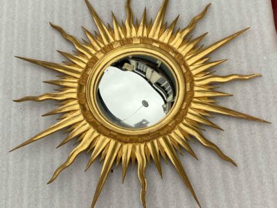 1970 ‘Convex Sun Mirror Gilted Wood Diameter 89 Cm