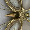 1970′ Paire D'Appliques Papillon en Bronze ou Laiton, Duval Brasseur Ou Isabelle Faure, 4 Ampoules, Ailes d’Agate : 53X H 45 cm – Image 24