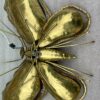 1970′ Paire D'Appliques Papillon en Bronze ou Laiton, Duval Brasseur Ou Isabelle Faure, 4 Ampoules, Ailes d’Agate : 53X H 45 cm – Image 23