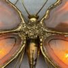 1970′ Paire D'Appliques Papillon en Bronze ou Laiton, Duval Brasseur Ou Isabelle Faure, 4 Ampoules, Ailes d’Agate : 53X H 45 cm – Image 22
