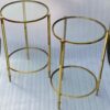 1950/70' Pair of Round Gilt Bronze Gueridons Maison Ramsay Diameter 40 x H 60 cm - Image 4