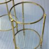 1950/70' Pair of Round Gilt Bronze Gueridons Maison Ramsay Diameter 40 x H 60 cm - Image 3