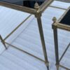 1970′ Series of 3 Maison Baguès Nesting Tables Bamboo Model Gilt Bronze 3 Black Opaline Trays 58 X 40 X H 58 cm - Image 10