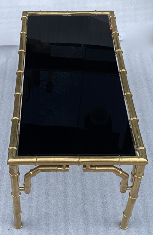 1950/70 Gilt Bronze Coffee Table Maison Baguès Bamboo Model 40 X 81 X H 40 cm - Image 4
