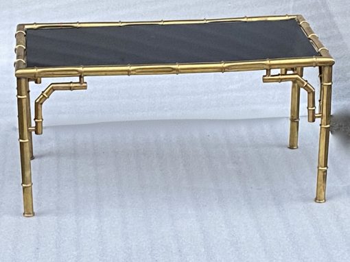 1950/70 Gilt Bronze Coffee Table Maison Baguès Bamboo Model 40 X 81 X H 40 cm