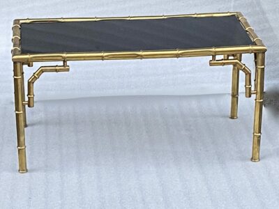 1950/70 Gilt Bronze Coffee Table Maison Baguès Bamboo Model 40 X 81 X H 40 cm