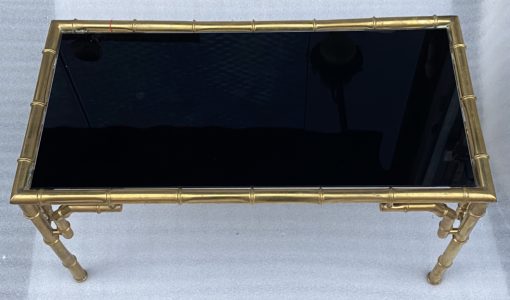 1950/70 Gilt Bronze Coffee Table Maison Baguès Bamboo Model 40 X 81 X H 40 cm - Image 5