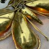 1970′ Paire D'Appliques Papillon en Bronze ou Laiton, Duval Brasseur Ou Isabelle Faure, 4 Ampoules, Ailes d’Agate : 53X H 45 cm – Image 19