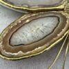 1970′ Paire D'Appliques Papillon en Bronze ou Laiton, Duval Brasseur Ou Isabelle Faure, 4 Ampoules, Ailes d’Agate : 53X H 45 cm – Image 12