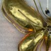 1970′ Paire D'Appliques Papillon en Bronze ou Laiton, Duval Brasseur Ou Isabelle Faure, 4 Ampoules, Ailes d’Agate : 53X H 45 cm – Image 7