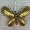 1970′ Paire D'Appliques Papillon en Bronze ou Laiton, Duval Brasseur Ou Isabelle Faure, 4 Ampoules, Ailes d’Agate : 53X H 45 cm – Image 5