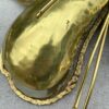 1970′ Paire D'Appliques Papillon en Bronze ou Laiton, Duval Brasseur Ou Isabelle Faure, 4 Ampoules, Ailes d’Agate : 53X H 45 cm – Image 4