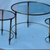 1950/70 Nesting Tables in Brass in The Style of Maison Ramsay