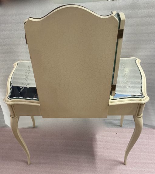 1950′ Venetian Dressing Table Painted Wood Crossbow Shape - Image 8