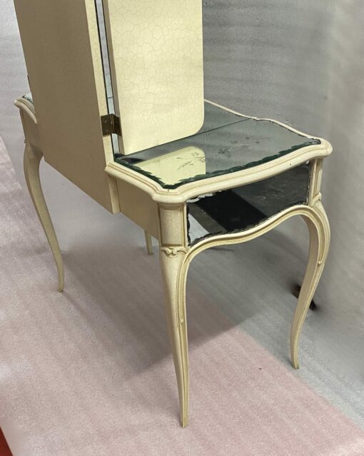 1950′ Venetian Dressing Table Painted Wood Crossbow Shape - Image 5