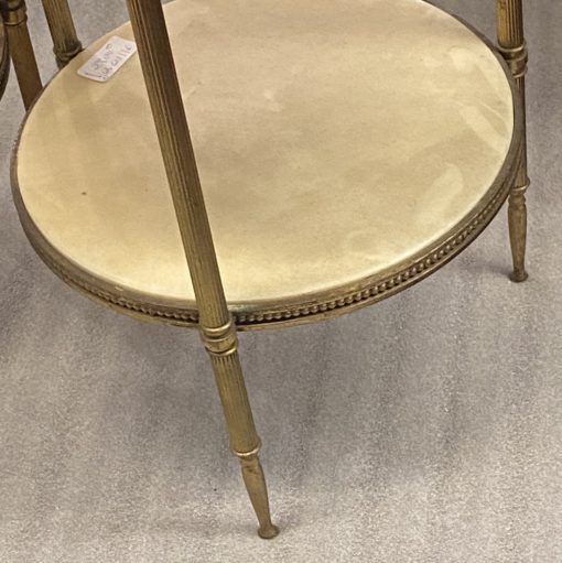 1970' Pair Of Pedestal Tables Or Round Stands Gilt Bronze And Onyx 3 Trays Maison Jansen, Baguès Or Charles ∅ 40 H 81 cm - Image 6