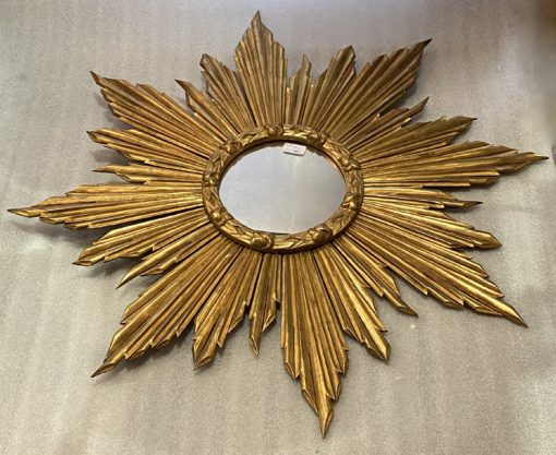 1950 Flat Mirror Gilded Wood 90 cm