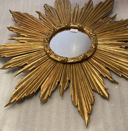 1950 Flat Mirror Gilded Wood 90 cm - Image 11