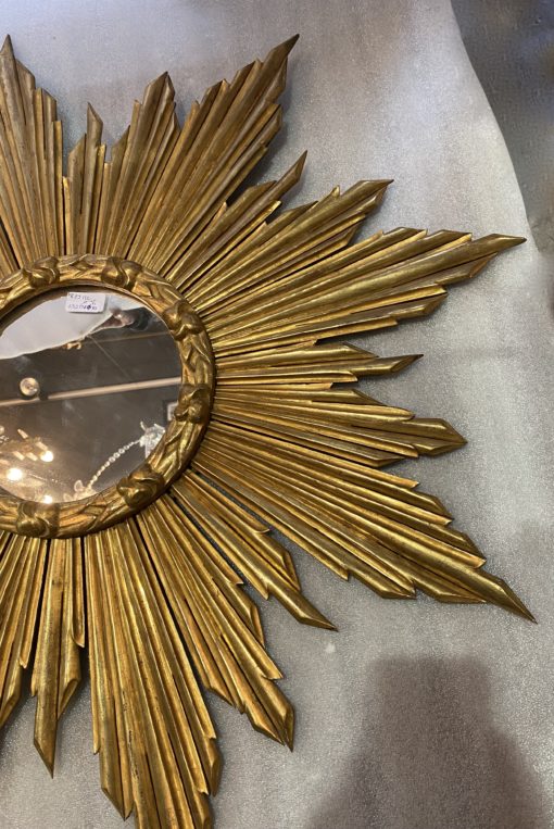 1950 Flat Mirror Gilded Wood 90 cm - Image 8