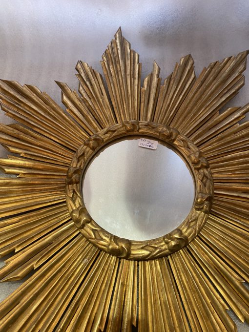 1950 Flat Mirror Gilded Wood 90 cm - Image 7
