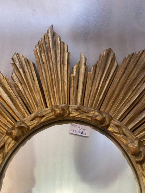 1950 Flat Mirror Gilded Wood 90 cm - Image 6