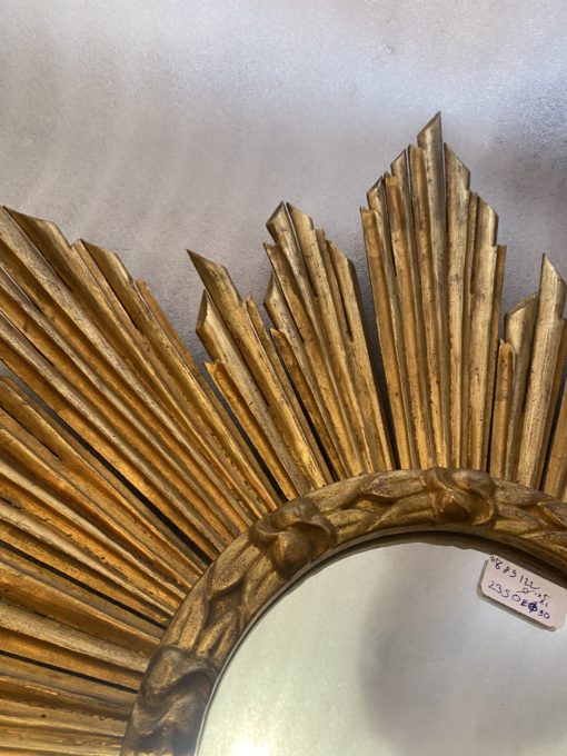 1950 Flat Mirror Gilded Wood 90 cm - Image 5